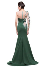 Mermaid  Bateau Floor-length One-Shoulder Prom Dresses