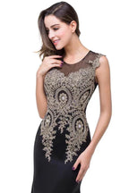 Mermaid Floor-length Chiffon Evening Dress with Appliques