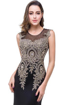 Mermaid Floor-length Chiffon Evening Dress with Appliques