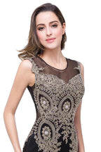 Mermaid Floor-length Chiffon Evening Dress with Appliques
