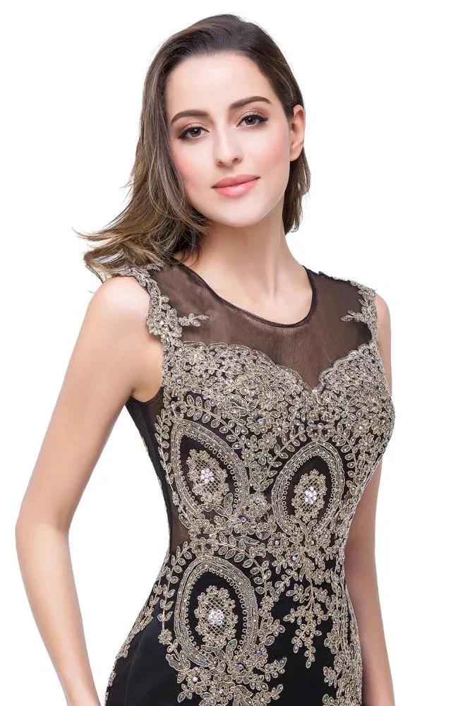 Mermaid Floor-length Chiffon Evening Dress with Appliques
