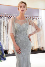 Mermaid Sweetheart Illusion Neckline Sequins Beading Evening Dresses