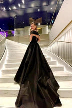 Modern Long Black Sequined Sleeveless Evening Dress With Slit