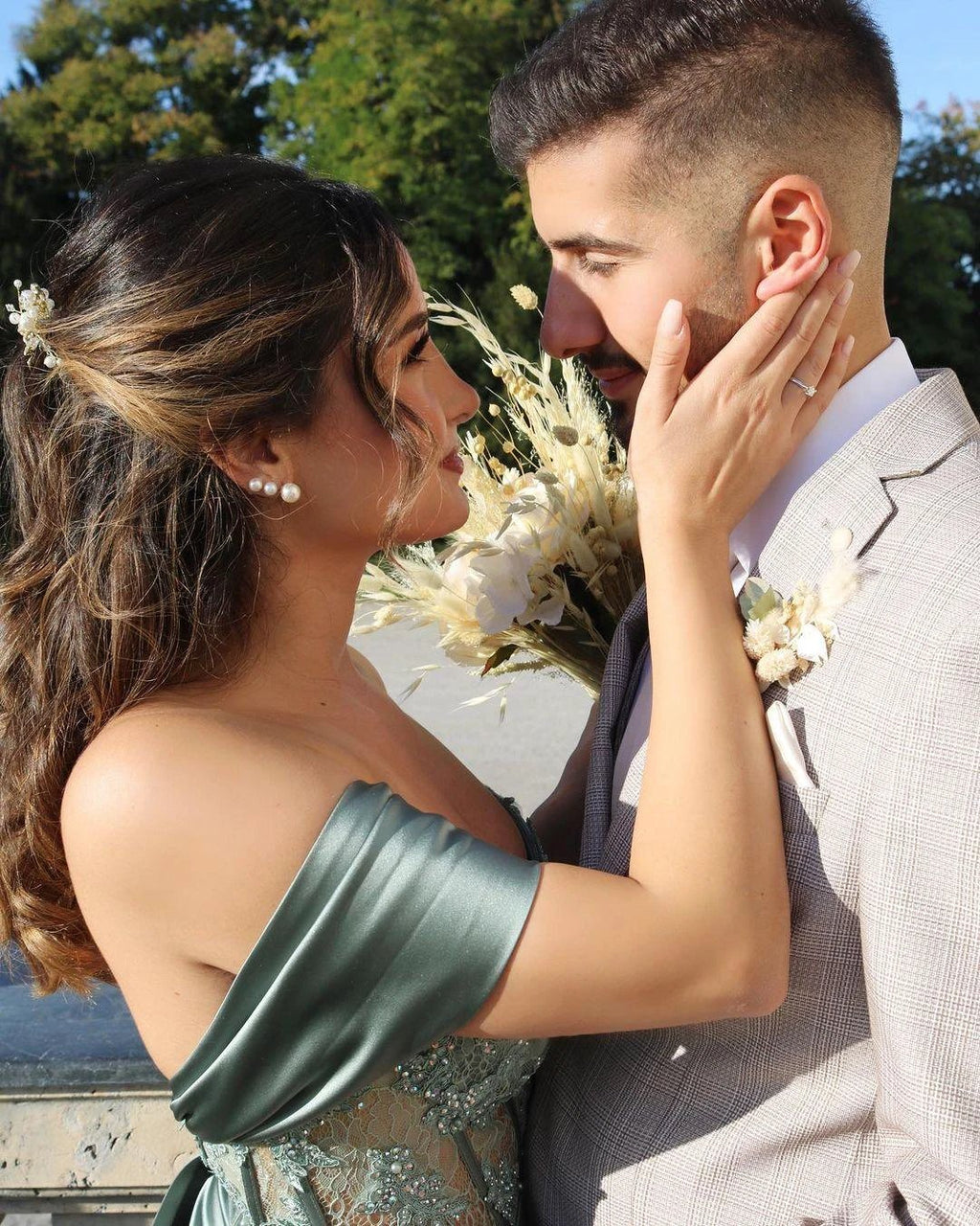 Modest Long Off-the-Shoulder Satin Mermaid Prom Dress with Slit