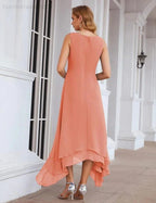 Sunnderly Chiffon Plus Size Mother of Bride Dresses with Jacket Formal Dresses for Wedding SY28073
