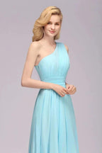 One Shoulder A-line Hi-lo Chiffon Bridesmaid Dresses for Women