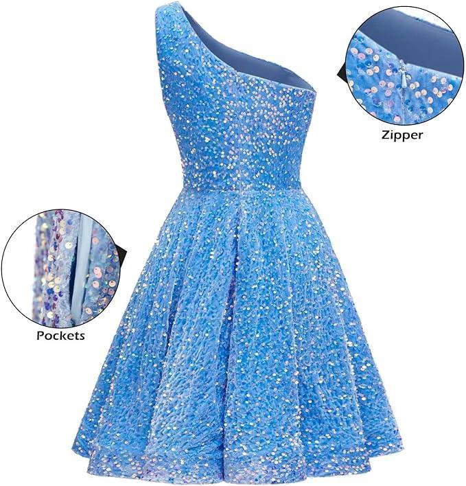 short prom dresses sequin homecoming dresses SYH96