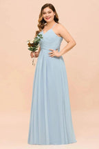 Plus Size Bridesmaid Dress Sweetheart Floor Length A-line Maid of Honor Dress
