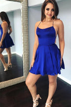 Princess Straps Short Prom Dress Burgundy Homecoming Dress PD318