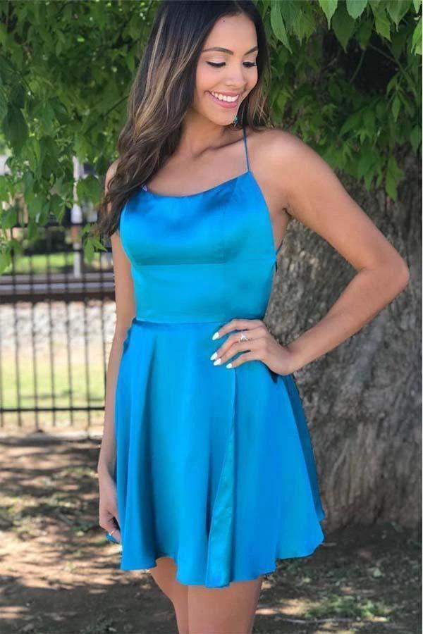 Princess Straps Short Prom Dress Burgundy Homecoming Dress PD318