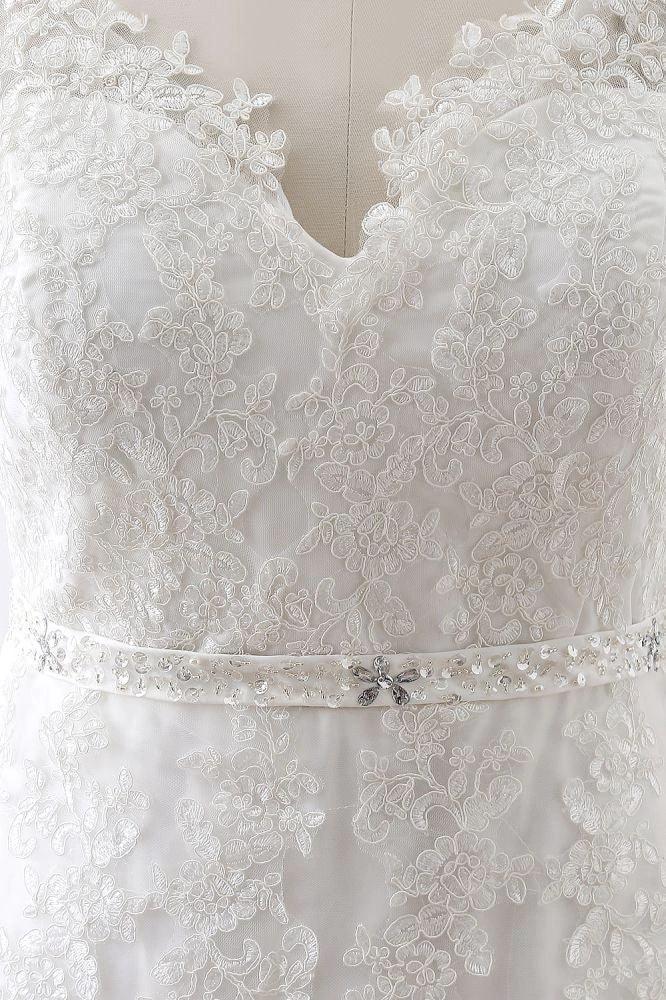Princess V-Neck Tulle New Arrival Wedding Dress With Lace