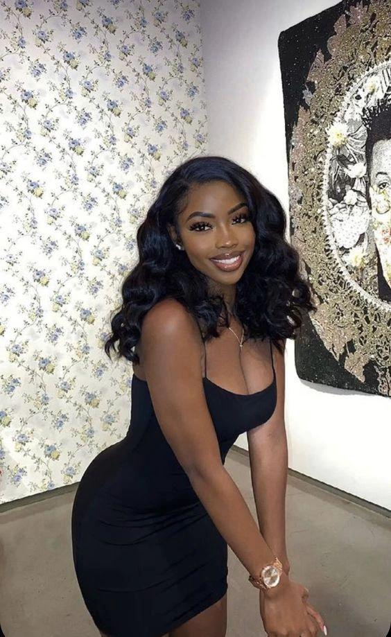 Black Spaghetti Straps Dress Sexy Homecoming Dress 22nd Birthday Outfit Dress For Black Girls Y859