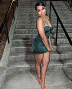 Sexy Spaghetti Straps Dress Birthday Outfit Dress Mini Homecoming Dress Y1822
