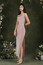 Purple Spaghetti Straps Sleeveless Mermaid Prom Dresses