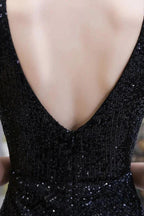 Sexy Shining V-neck Silver Sequin Sleeveless Prom Jumpsuit