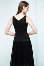 Spaghetti Floor Length A-line V-neck Lace Bridesmaid Dresses