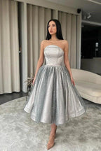 Sparkly Sleeveless A-line Sequined Prom Dress