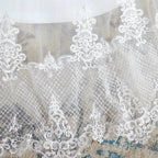 Stylish Long A-line Strapless Appliques Tulle Wedding Dress