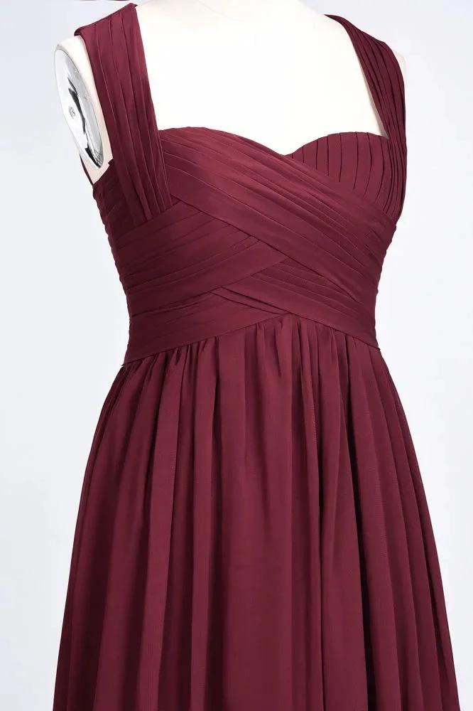 Sweetheart Bungurdy Tiered Lace Prom Dresses | Simple Cap Sleeves A-Line Evening Dresses