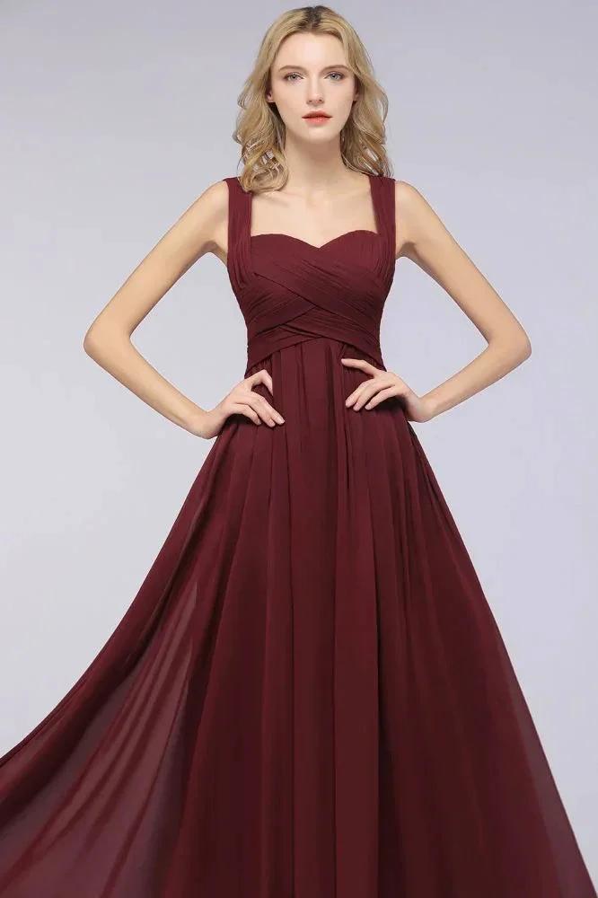 Sweetheart Bungurdy Tiered Lace Prom Dresses | Simple Cap Sleeves A-Line Evening Dresses