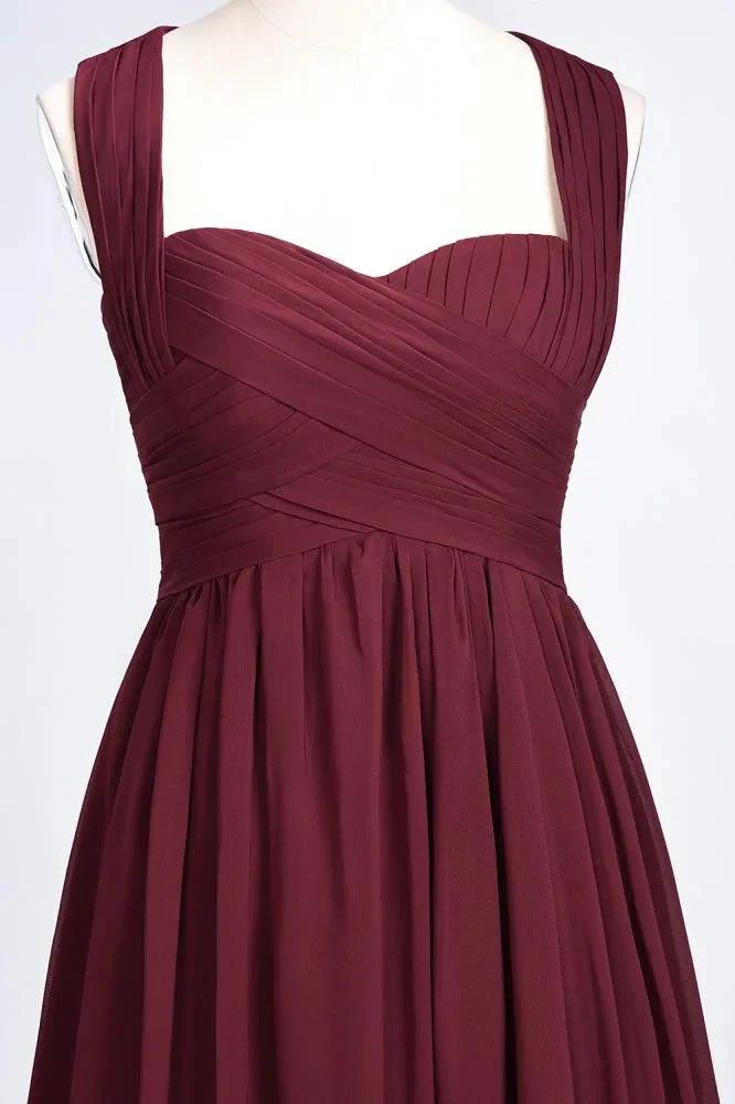 Sweetheart Bungurdy Tiered Lace Prom Dresses | Simple Cap Sleeves A-Line Evening Dresses