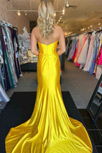 Penny | Red Strapless Bow Mermaid Long Prom Dress